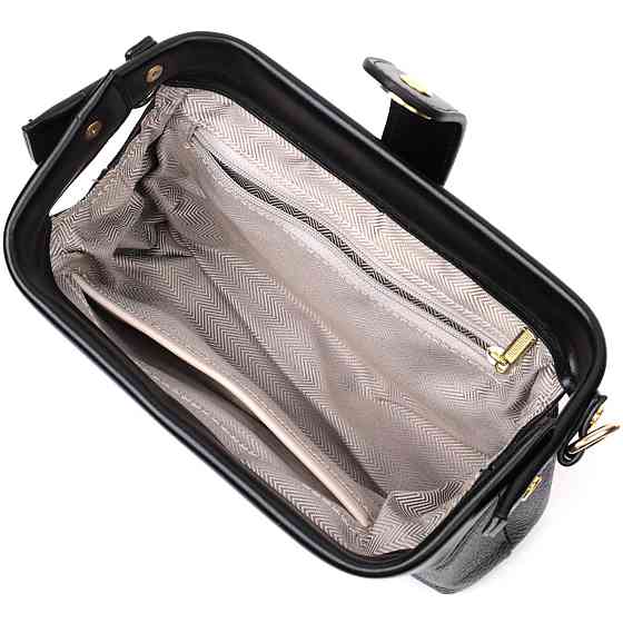 Цікавий клатч у класичному кольорі з цікавою клямкою з натуральної шкіри (Vintage) Київ