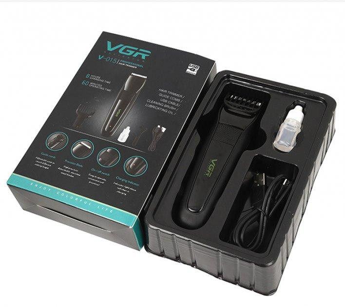 Машинка акумуляторна для стрижки VGR V-015 (Чорний) Вінниця - фото 9