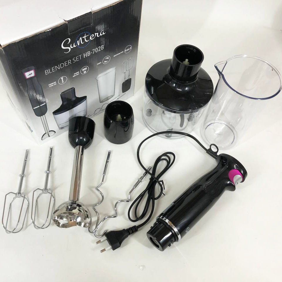 Міксер двовінчковий побутовий Suntera, Кухонний комбайн металевий, Блендер для приготування крем-соусів XD-39 Львів - фото 4