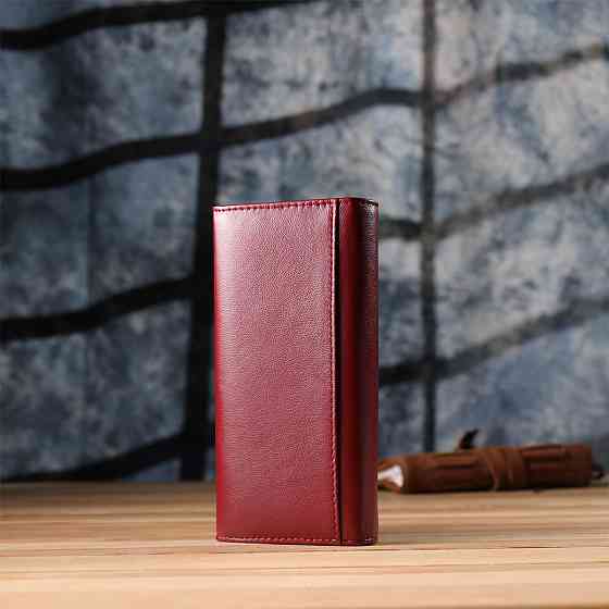 Вместительный женский кошелек из натуральной кожи ST Leather 23089 Бордовый Киев