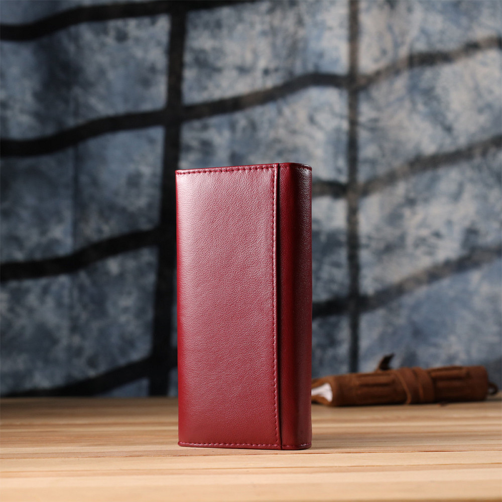 Вместительный женский кошелек из натуральной кожи ST Leather 23089 Бордовый Киев - изображение 2
