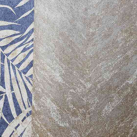 Шпалери вінілові на флізелін Rasch Linares 0.53х10 смуги ялинкою розмиті золотисті жовті 617535 Київ