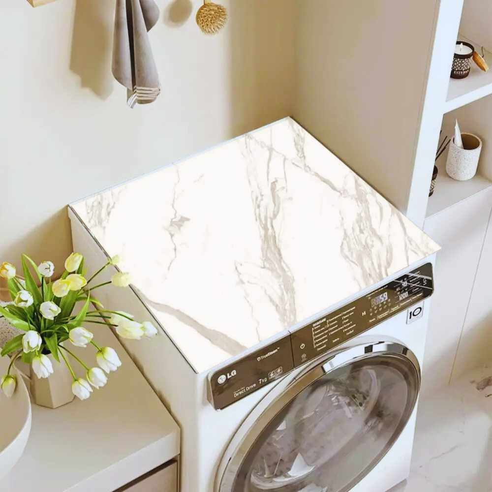 Килимок на пральну машину захисний для побутової техніки абсорбуючий, гумовий, 60х60 см "білий граніт" Кам'янець-Подільський - фото 2