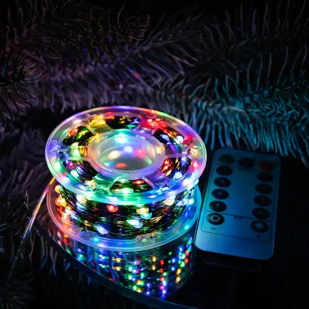 Гирлянда на катушке Роса 50 м,500 LED с пультом Мультик Коломия - фото 2