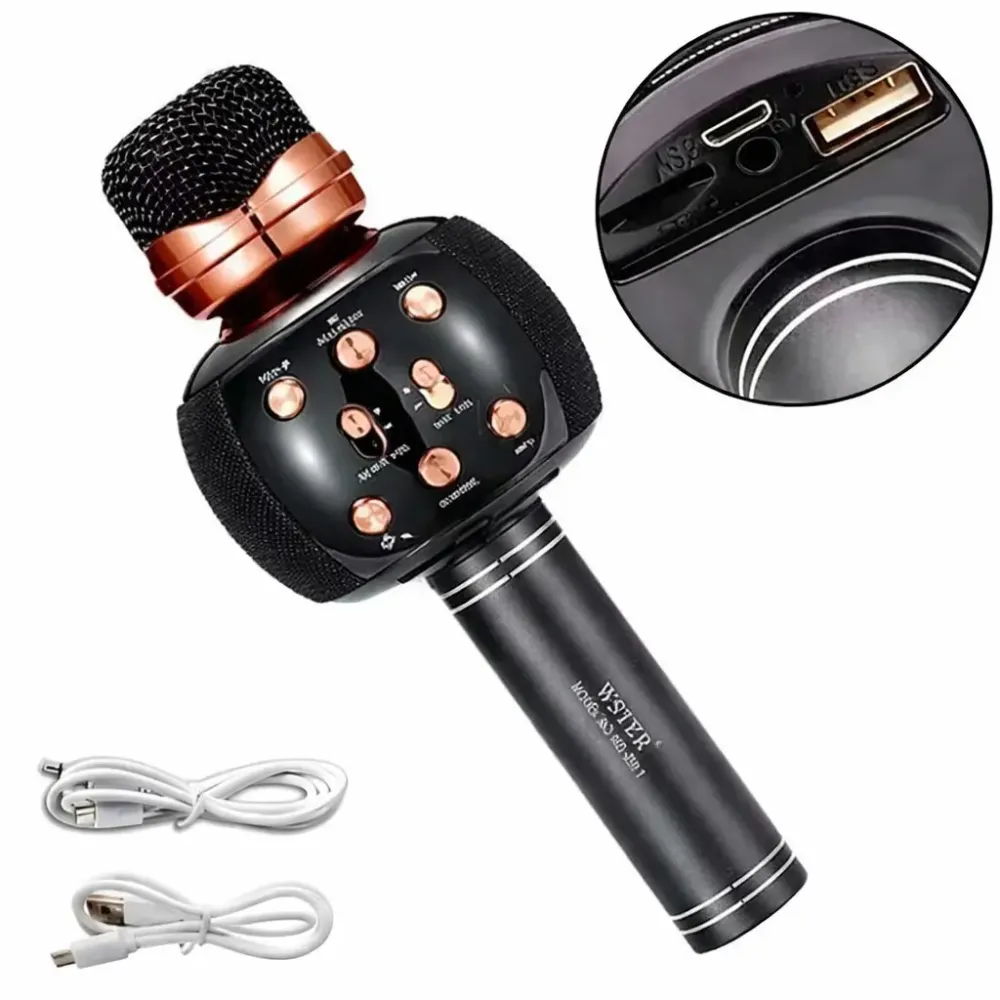 Беспроводной караоке микрофон с динамиком 5 тембров USB AUX FM Wster WS-2911 Коломыя - изображение 1