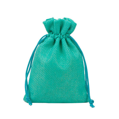 Набір мішечків з мішковини 10×14 см, 50 шт, зеленого кольору, на зав’язках Київ - фото 1