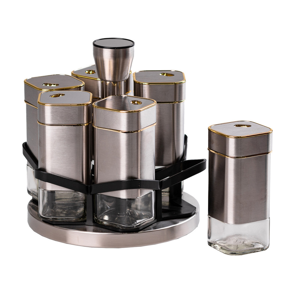 TS Kitchen Набір для спецій на підставці 6 предмети по 120 мл HP531T1025J Киев - изображение 3