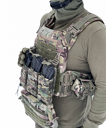 Плитоноска KR с подсумками Cordura 1000D (без плит) Мультикам Винница - изображение 6