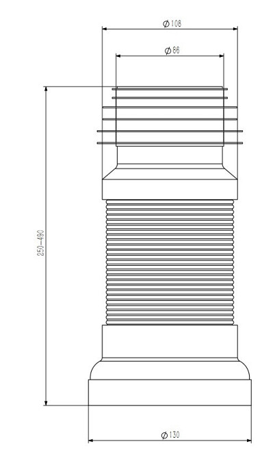 Гнучке підведення для випуску унітазу Київ - фото 2