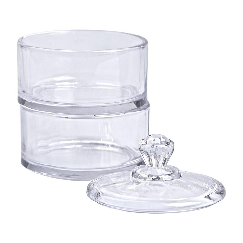 Двухъярусная стеклянная конфетница с крышкой Киев - изображение 4