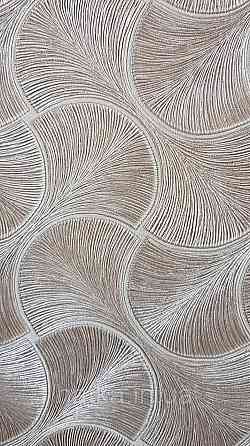 Шпалери вініл на флізеліні AdaWall Omega1.06х10 геометрія 3д фігури напівкруги смуги срібло коричневі 23201-4 Київ