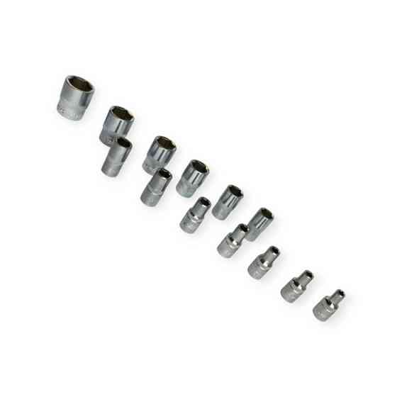 Набір інструменту 1/4" 46 шт, 4-14 мм з тріщ., подовжує., кардан, отв.-вороток, біти Rock FORCE Мукачево