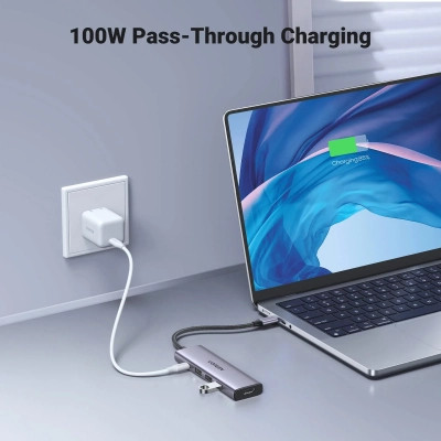 Концентратор Ugreen USB-C to HDMI + 3xUSB 3.0 + PD CM511 gray (15596) Винница - изображение 7