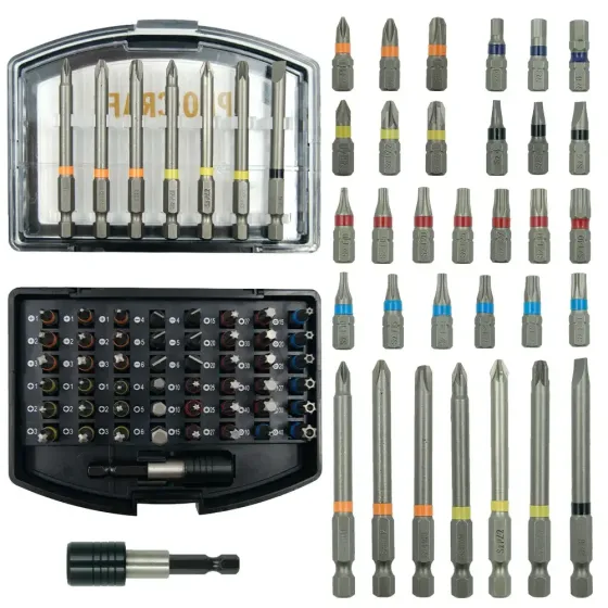 Набір біт Procraft BS-56 – 56 шт, для шуруповерта, у кейсі, Німеччина Львів