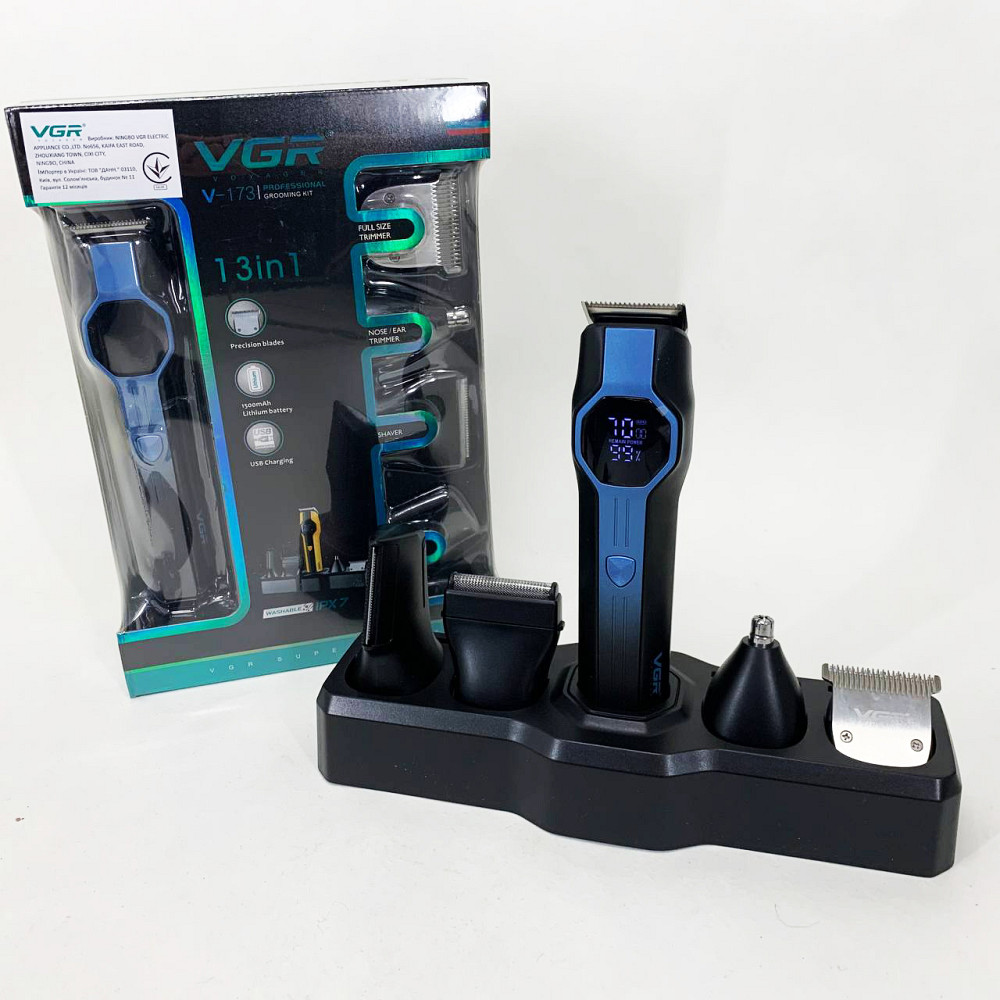 Триммер для стрижки аккумуляторный профессиональный VGR, Беспроводные машинки для стрижки легкие SD-12 Львов - изображение 10