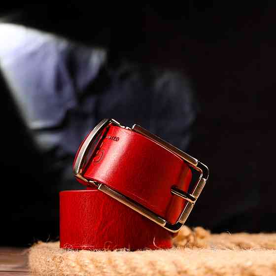 Якісний жіночий ремінь із натуральної шкіри Grande Pelle 21456 Червоний Київ