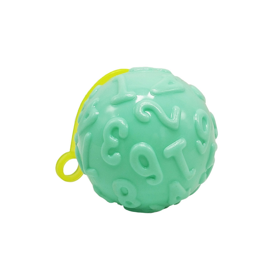 Мяч детский MS 4286(Turquoise) 7,5 см, текстурный, пищалка, мерцает Винница - изображение 1