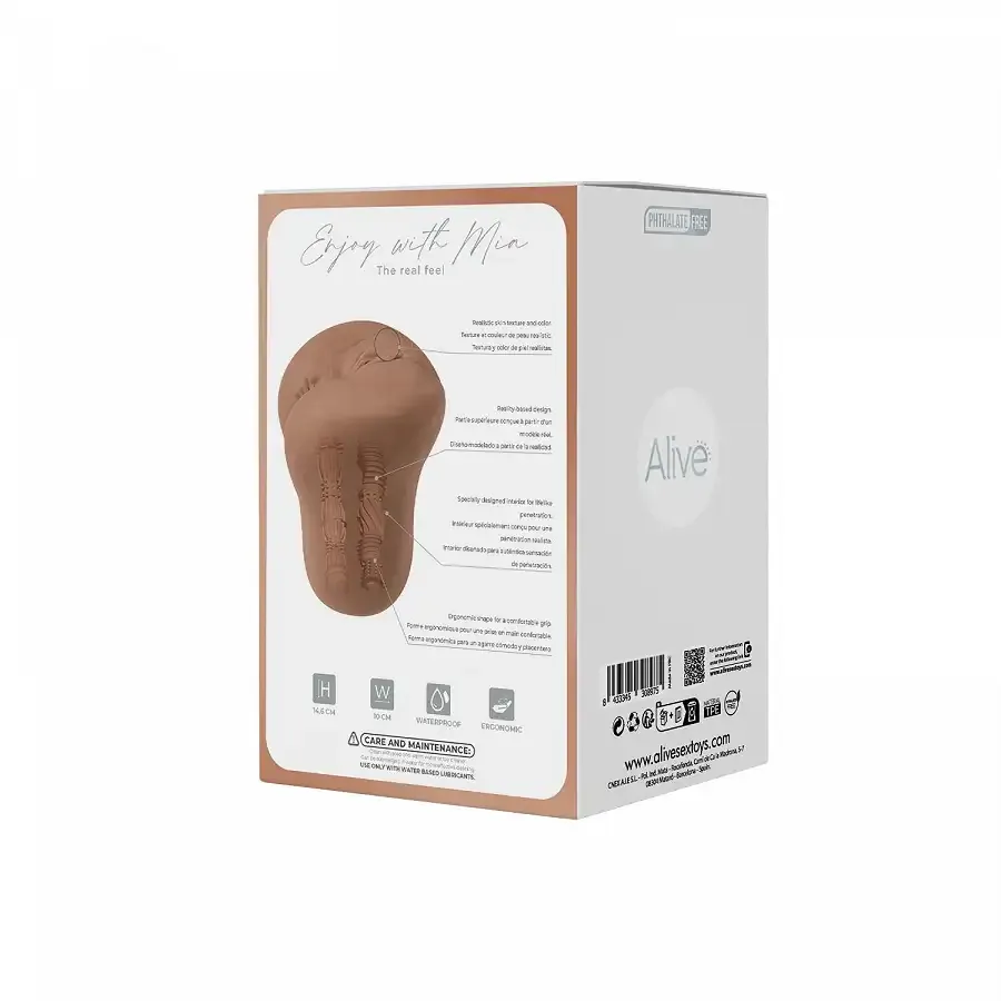 Мастурбатор Alive Mia Super Realistic Masturbator XL Caramel Львів - фото 8