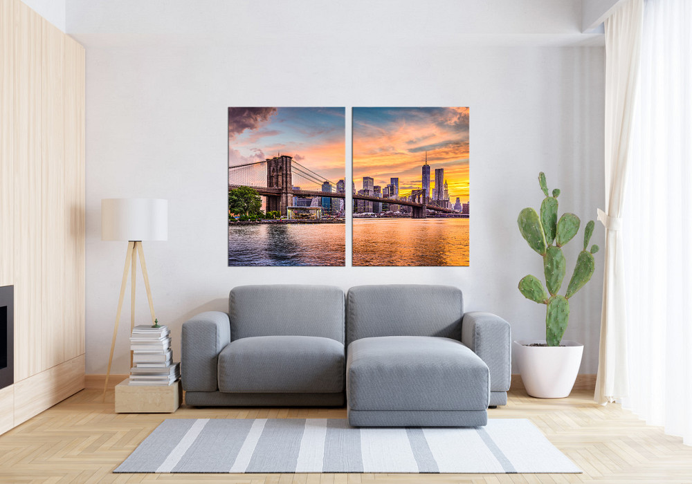 Модульна картина у вітальню/ спальню  Нью-Йорк TLV-2_099 90x132 см Київ - фото 3