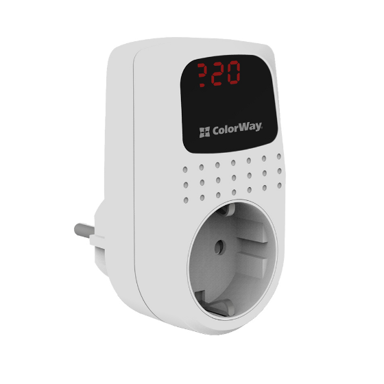 Реле напруги 16А 3680W 150V-210V/230V-280V білий DS2 ColorWay Житомир - изображение 7