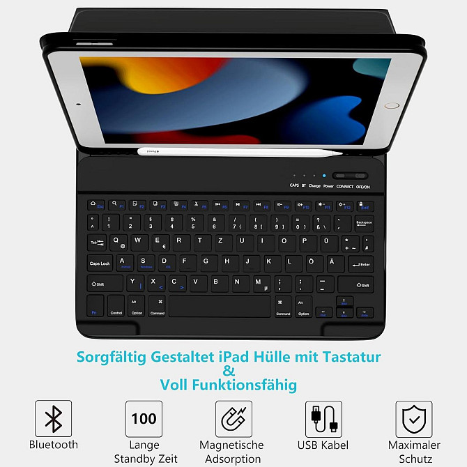 Защитный чехол с Bluetooth клавиатурой для iPad 10.2 Inch (9/8/7 Generation) и iPad Air 3rd / Pro 10.5 Днепр - изображение 9