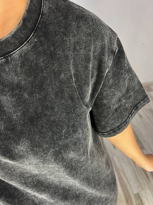 Платье-футболка женское A-N 2666-1 тай-дай оверсайз, черный, one size Киев - изображение 10