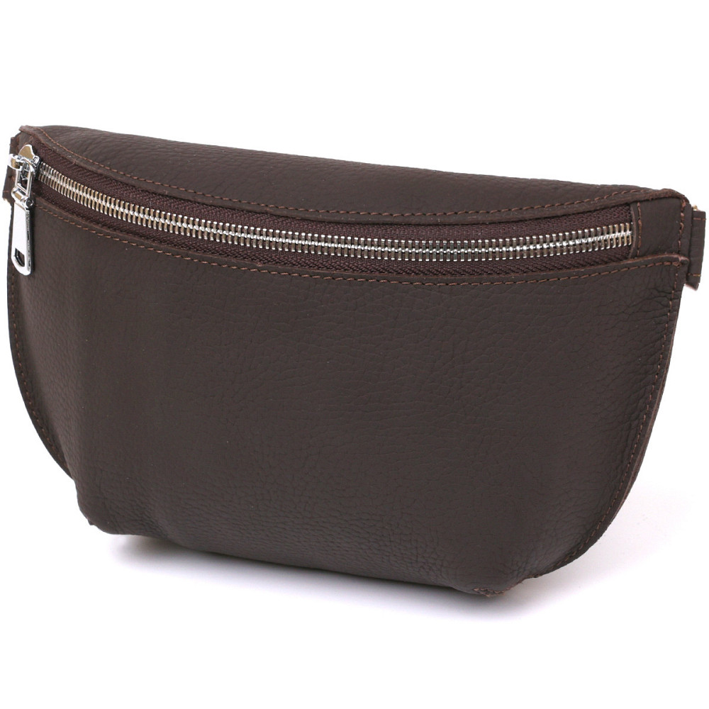 Кожаная матовая бананка Коричневый (SHVIGEL) Киев - изображение 5