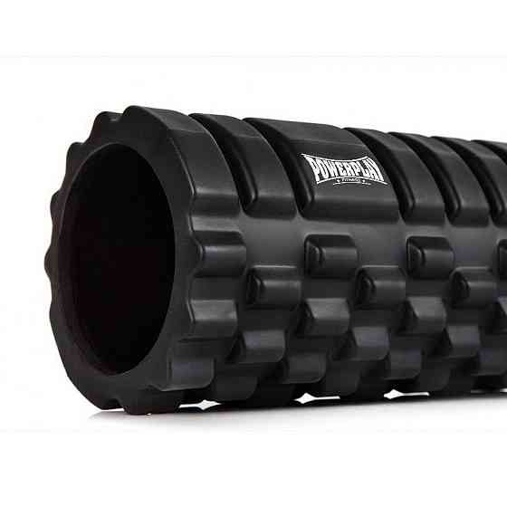 Массажний ролик (ролер) PowerPlay 4025 Massage Roller Чорний (33x14см.) Кам'янське