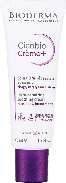 Bioderma Cicabio Creme+ 40 мл, ультравосстанавливающий успокаивающий крем для чувствительной и поврежденной кожи, восстановление и Киев - изображение 2