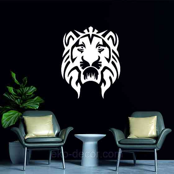 Декоративное настенное Панно «Лев» Декор на стену 70*57 см, Белый Киев