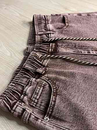 Шорты женские джинсовые Liana 4-054 бермуды с резинкой на талии большие размеры коричневые, коричневый, 4О, 40, 110 см, 138 см Киев