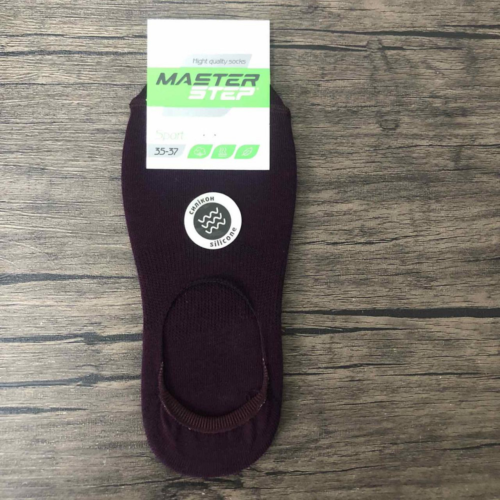 Подследники женские с силиконом на пятке Master Step 35-39 арт.484 в цветах бордовий Черновцы - изображение 1