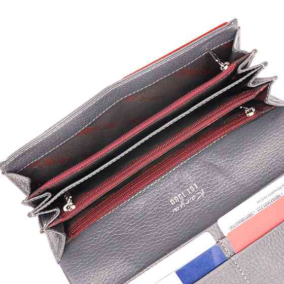 Стильный женский кошелек из натуральной кожи KARYA 21024 Серый Киев