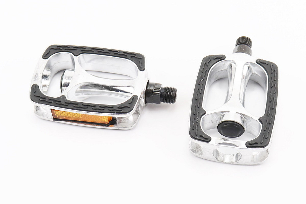 Педалі CITY 9/16" (95x70x24mm) алюмінієві, сріблясто-чорні Київ - фото 1