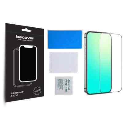Стекло защитное BeCover Apple iPhone 15 Black (709719) Винница