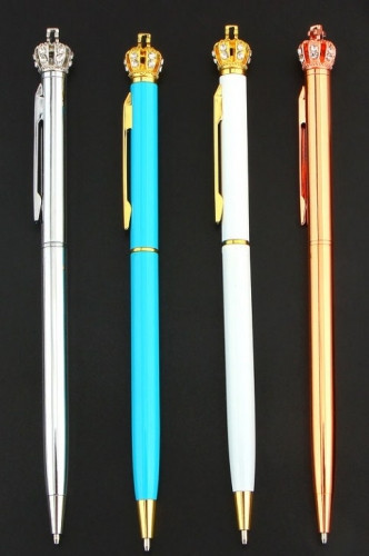 Ручка "LKC" подарункова 014-Н металева "Корона со страз." в пласт.кор., шт Київ - фото 1