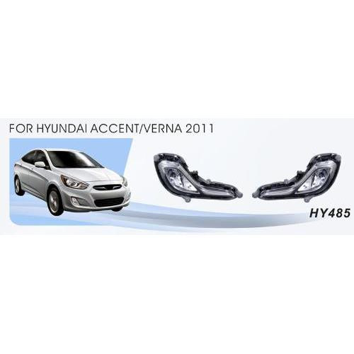 Дополнительные фары Hyundai Accent 2010-2015 HY-485 с электропроводкой 881-12V27W Харьков - изображение 1