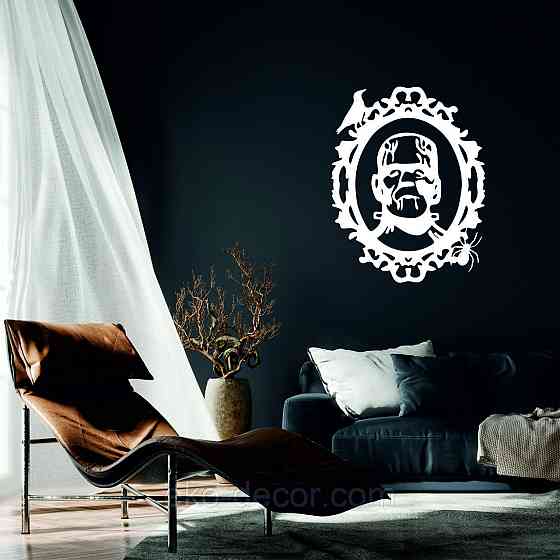 Декоративное настенное Панно «Франкенштейн», Декор на стену 50*39 см, Белый Киев