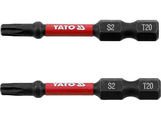 Насадка викруткова ударна YATO TORX T20 х 50 мм. HEX 1/4", 2 шт.[10] Одеса
