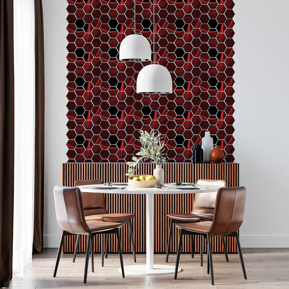 Декоративна ПВХ плитка на самоклейці 280х300х5мм Соти, ціна за 1 шт. (СПП-503) SW-00000667 Київ - фото 5