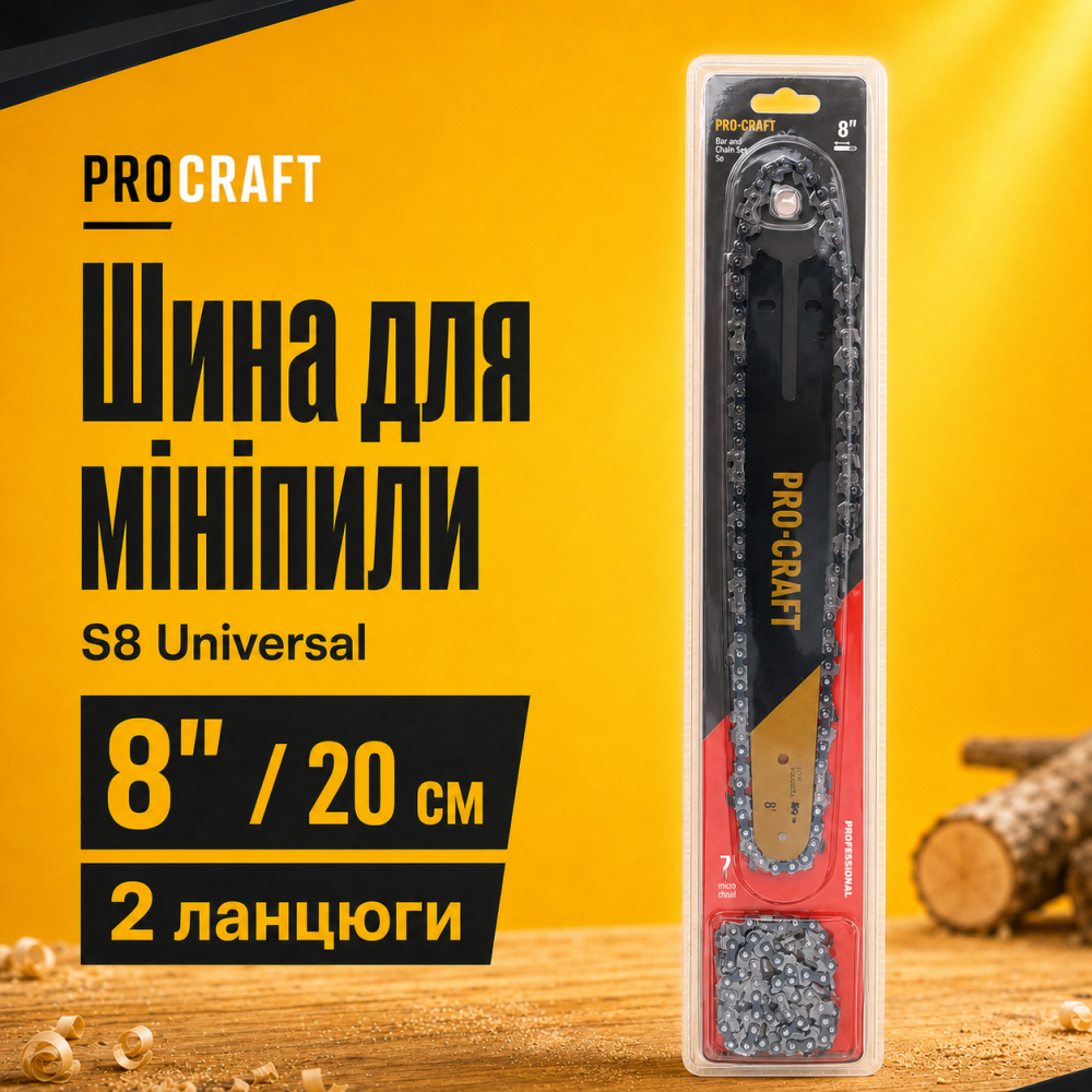 Цепь и шина Procraft 8