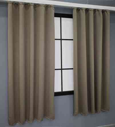 Комплект штор коротких VR-Textil Bagema Rvs № 1239ш 130х170 см 2 шт Молочний шоколад (35-0056) Київ