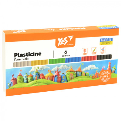 Пластилін Yes Orange Line 6 кольорів 120 г (540686) Вінниця - фото 1