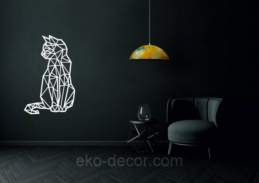 Декоративне настінне Панно «Кіт» Декор на стіну 110*70 см, Білий Київ - фото 7