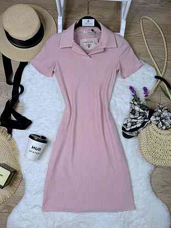 Стильне жіноче плаття-поло в спортивному стилі Рожевий, 40/42 Одеса