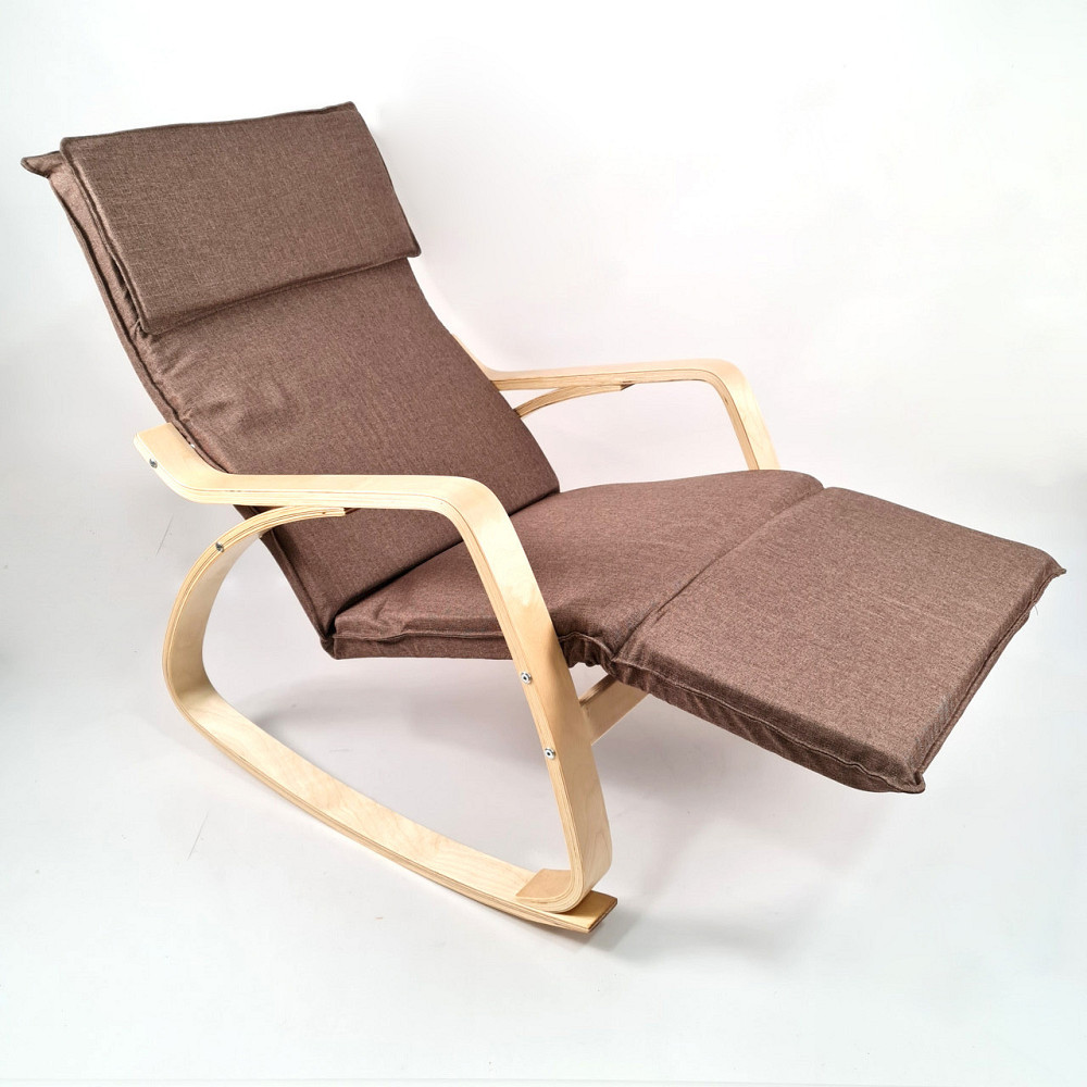 Крісло гойдалка з підставкою для ніг Avko ARC002 Natural Latte Київ - фото 3