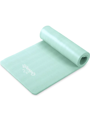 Килимок (мат) для фітнесу та йоги Queenfit NBR 1,5см бірюзовий Київ