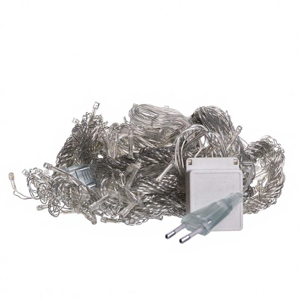 Новорічна гірлянда штора 3х3 м 192 LED кімнатна білий провід Жовтий ZWM33192LEDY Коломия - фото 4