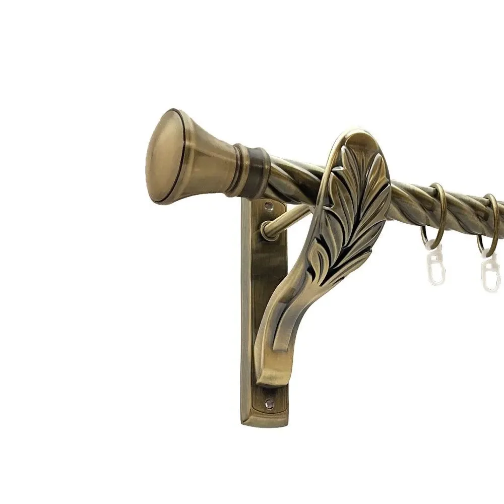 Карниз Orvit Люксор металевий однорядний ретро скручена труба кільце металеве Антик 25 мм 160 см (00-00016761) Львов - изображение 1