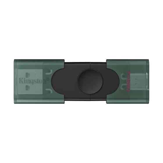 Флеш-накопичувач Kingston 128GB DataTraveler DuoG2 USB-A + USB-C 3.2 Gen1 Black/Green Киев